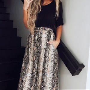 Black/Snakeskin Maxi from ShopHopes